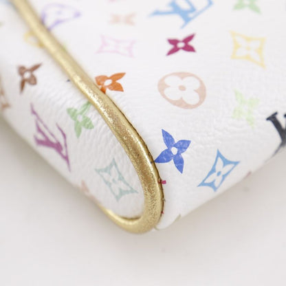 Louis Vuitton Kate Pouch Monogram Multicolor Blanc White Clutch