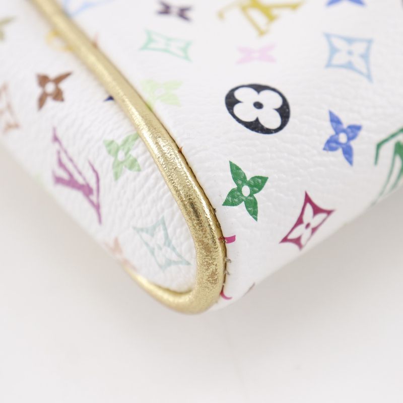 Louis Vuitton Kate Pouch Monogram Multicolor Blanc White Clutch