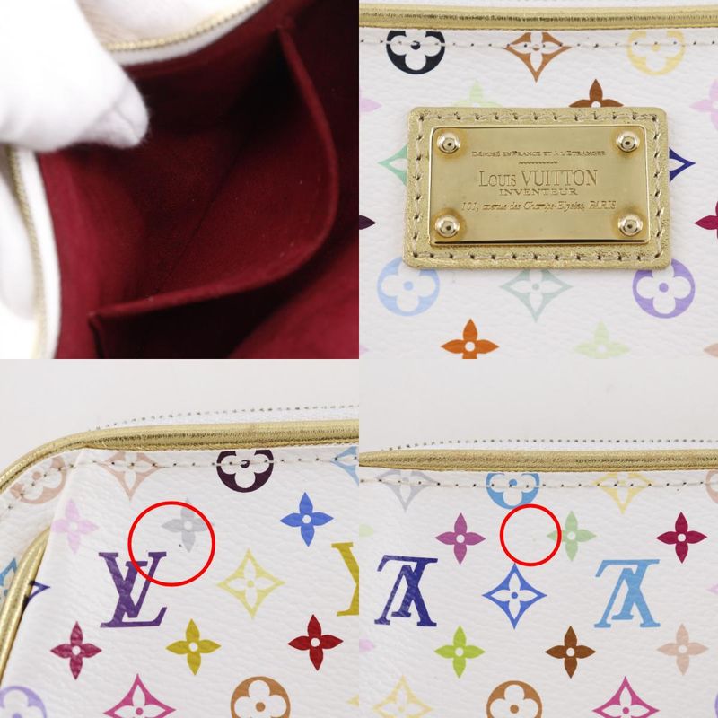 Louis Vuitton Kate Pouch Monogram Multicolor Blanc White Clutch