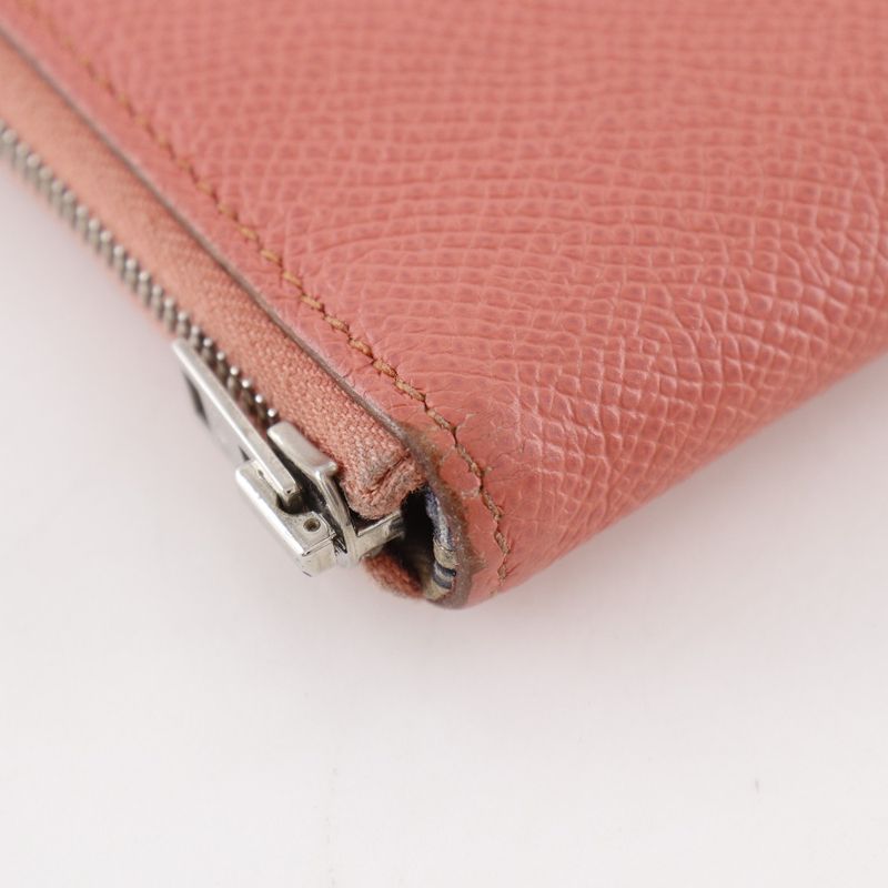 Hermes Azap Long Silk in Veau Flamingo Pink Wallet