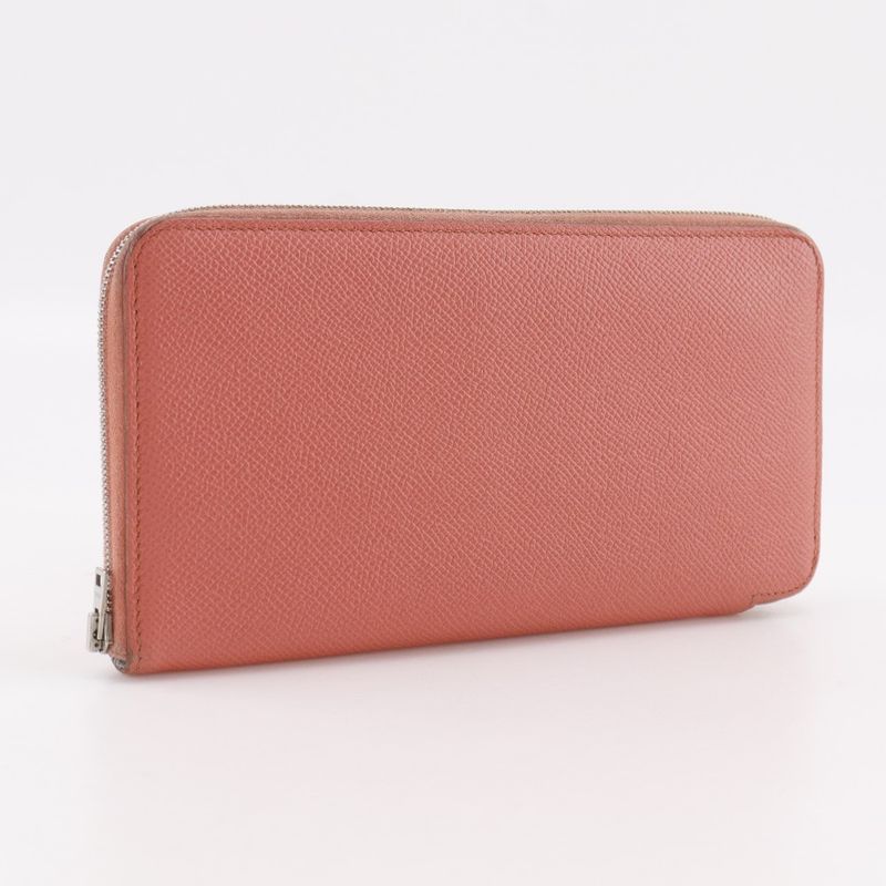 Hermes Azap Long Silk in Veau Flamingo Pink Wallet