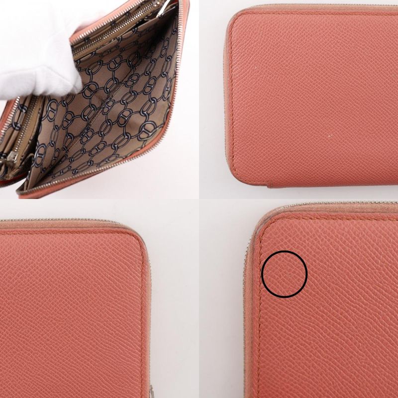 Hermes Azap Long Silk in Veau Flamingo Pink Wallet