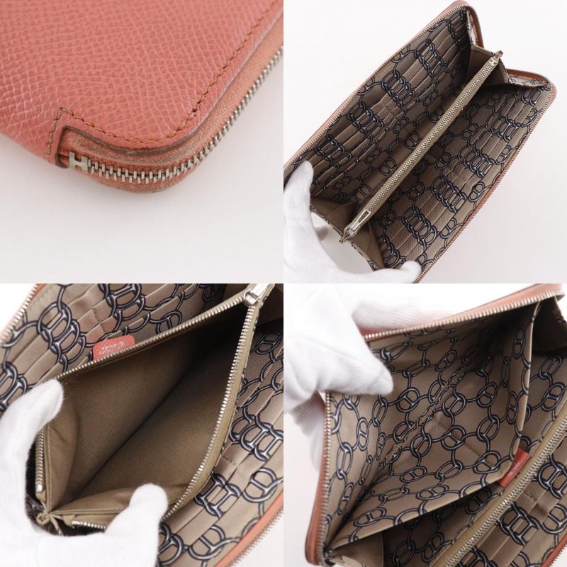 Hermes Azap Long Silk in Veau Flamingo Pink Wallet