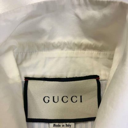 Gucci Striped Shirt Heart Sword Long Sleeve 38 Sky Blue