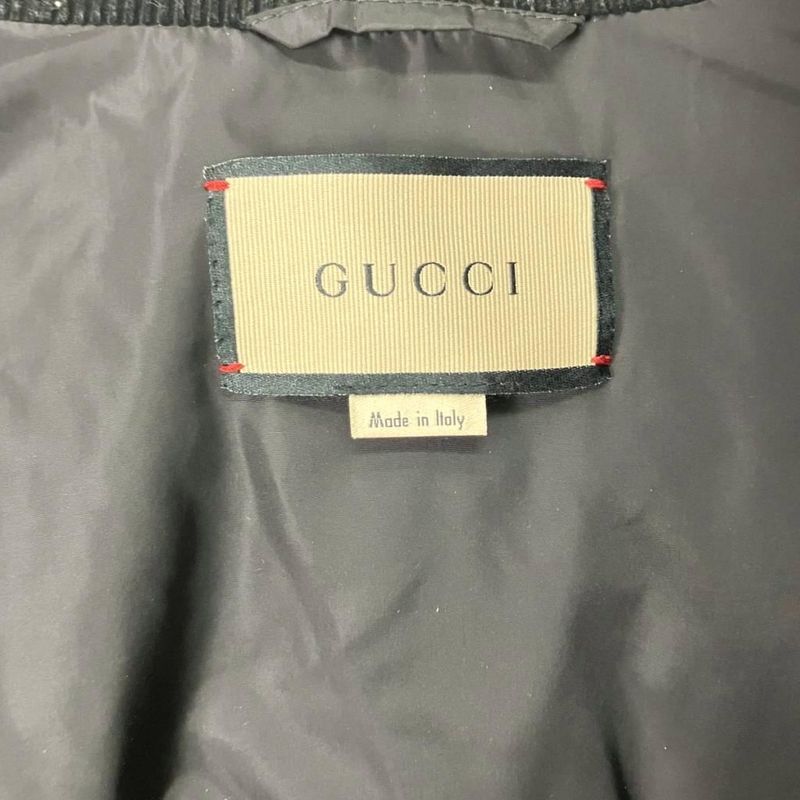 Gucci Ken Scott Down Jacket All Over Pattern 2-Way Vest 44 Black