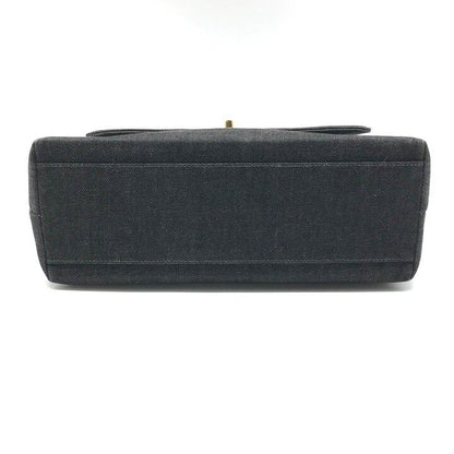 Chanel CC Logo Denim Vintage Hand Navy Purse
