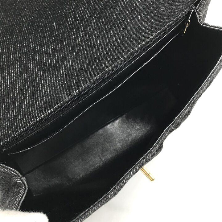 Chanel CC Logo Denim Vintage Hand Navy Purse