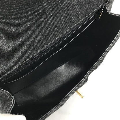 Chanel CC Logo Denim Vintage Hand Navy Purse