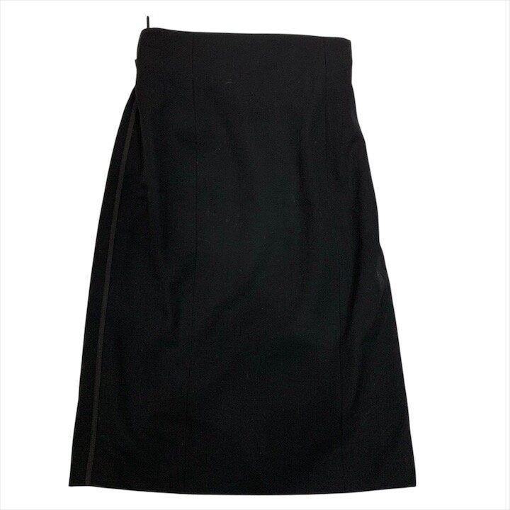 Chanel CC Logo Button Vintage Suit Skirt Set Black