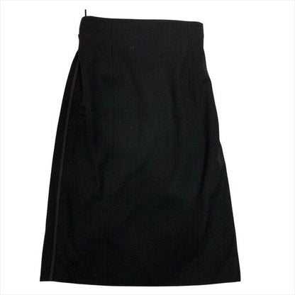 Chanel CC Logo Button Vintage Suit Skirt Set Black