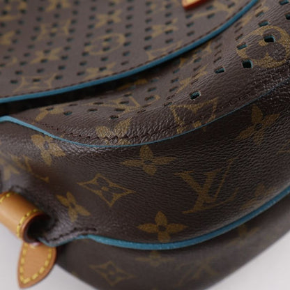 Louis Vuitton Saumur PM Monogram Perfoux Turquoise Brown