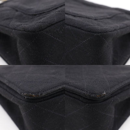 Chanel Chain Shoulder Quilted Cotton Black Bag