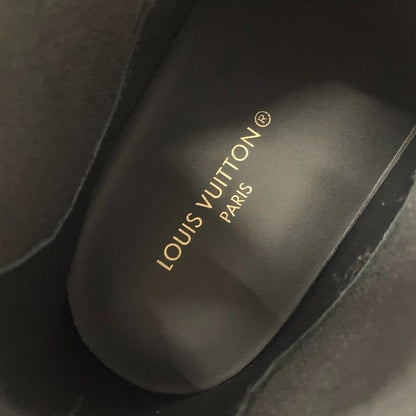 Louis Vuitton Squad Line Monogram Boots Short Shoes Leather Black White Logo