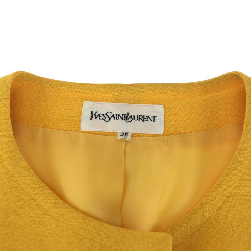 Saint Laurent Yves Vintage YSL 36 Yellow Gold Wool Jacket