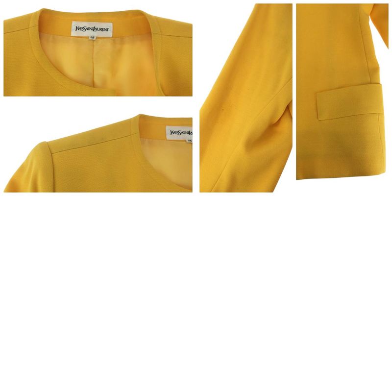 Saint Laurent Yves Vintage YSL 36 Yellow Gold Wool Jacket