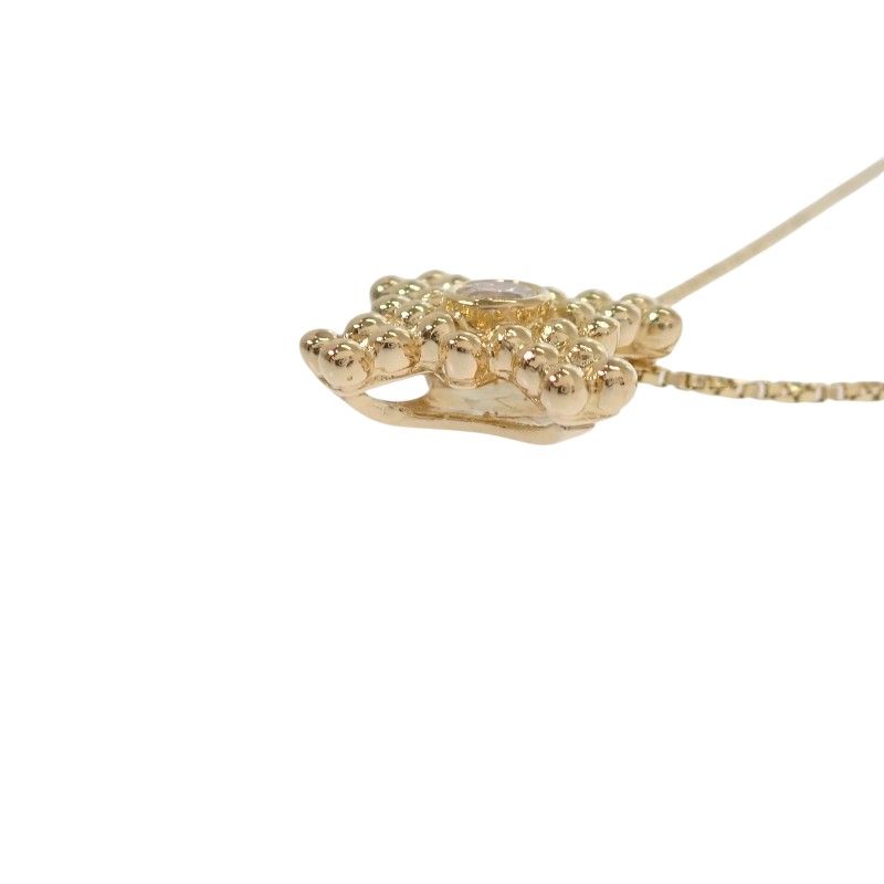 Saint Laurent Yves Cross Necklace Pendant 18k Yellow Gold Diamond YSL