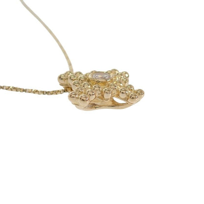 Saint Laurent Yves Cross Necklace Pendant 18k Yellow Gold Diamond YSL