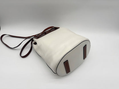 Loewe Shoulder Bag Lazo Bucket Leather White Brown — view 7