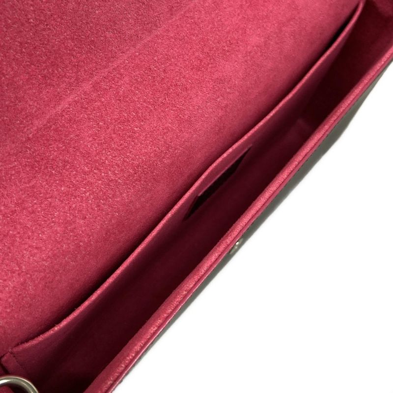 Louis Vuitton Wallet Epi Pochette Felice Noir Hot Pink Leather