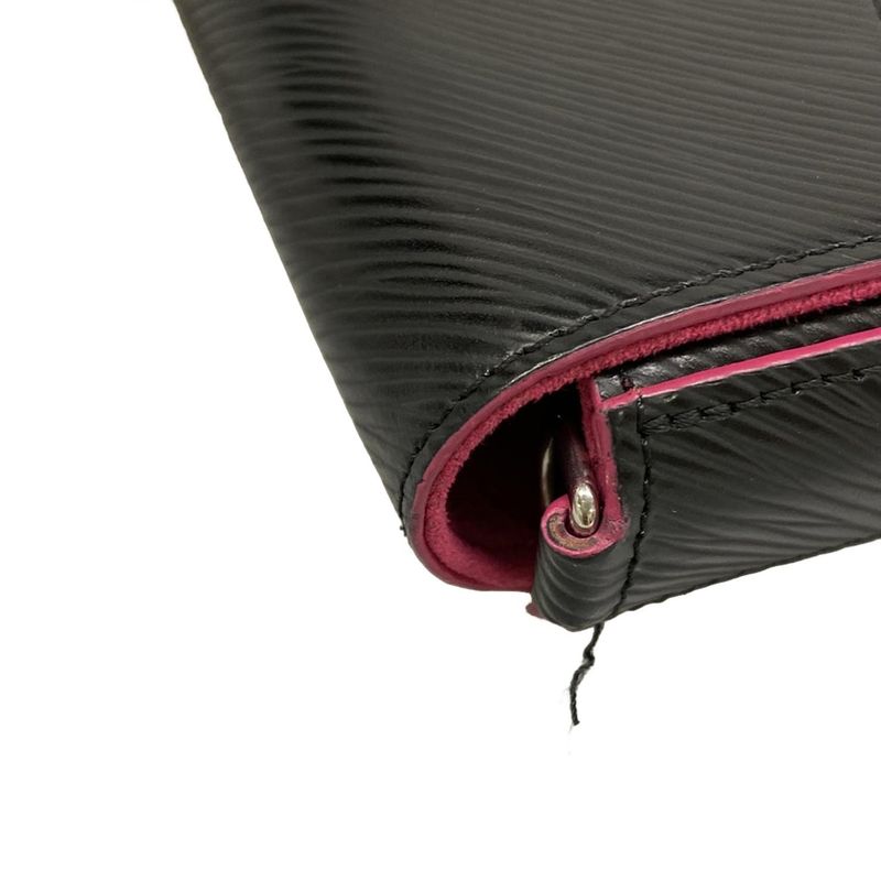 Louis Vuitton Wallet Epi Pochette Felice Noir Hot Pink Leather