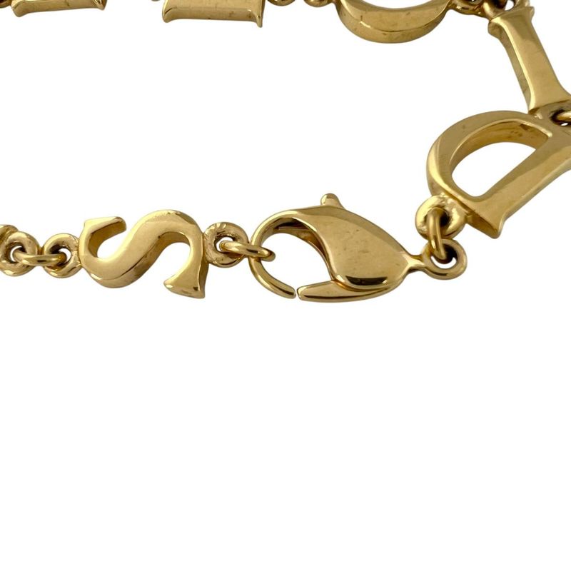Dior Chain Bracelet Logo Paris Gold