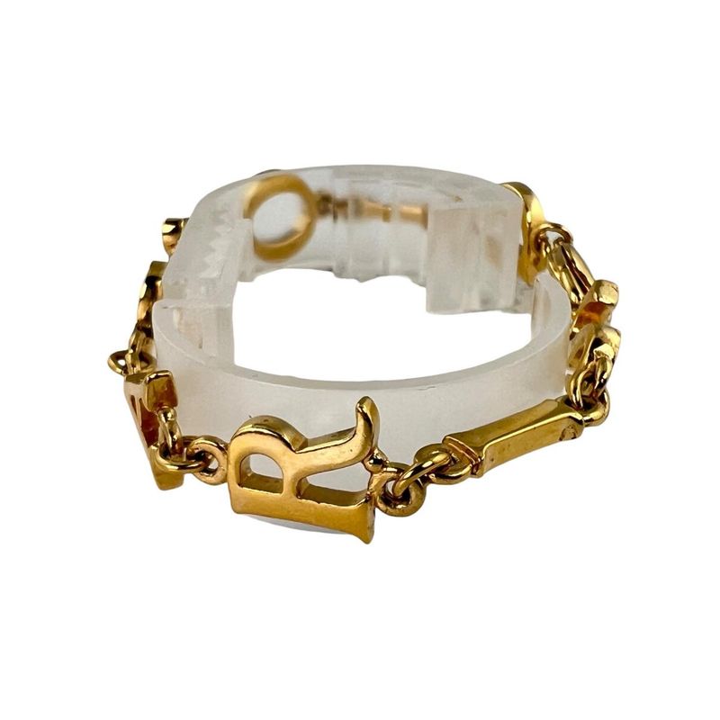 Dior Chain Bracelet Logo Paris Gold
