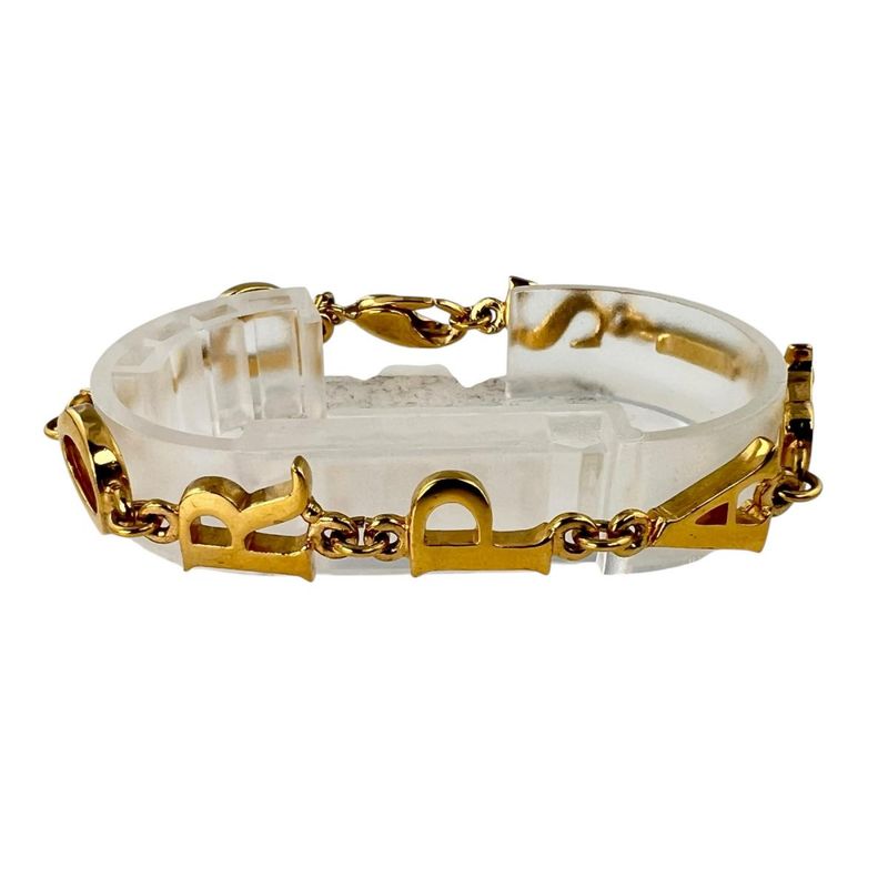 Dior Chain Bracelet Logo Paris Gold