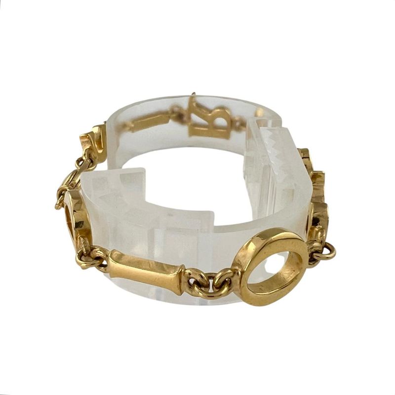 Dior Chain Bracelet Logo Paris Gold
