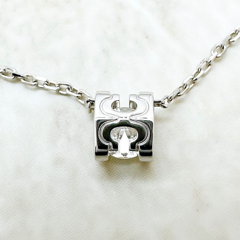 Cartier C Diamond White Gold Necklace Cm