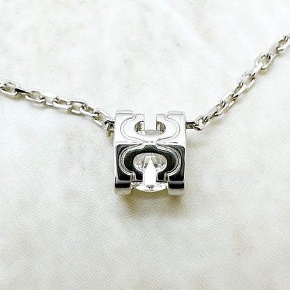 Cartier C Diamond White Gold Necklace Cm