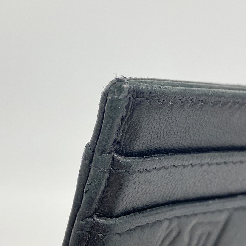 Chanel Card Case Icon Lambskin Black Silver