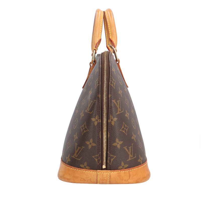 Louis Vuitton Alma Monogram Handbag Canvas Brown