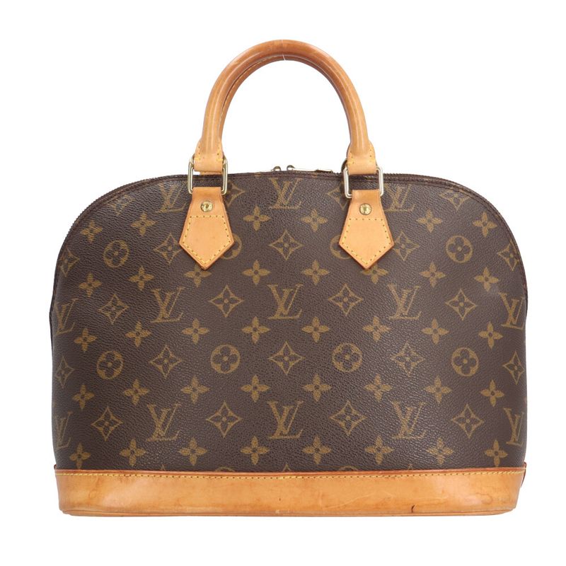 Louis Vuitton Alma Monogram Handbag Canvas Brown