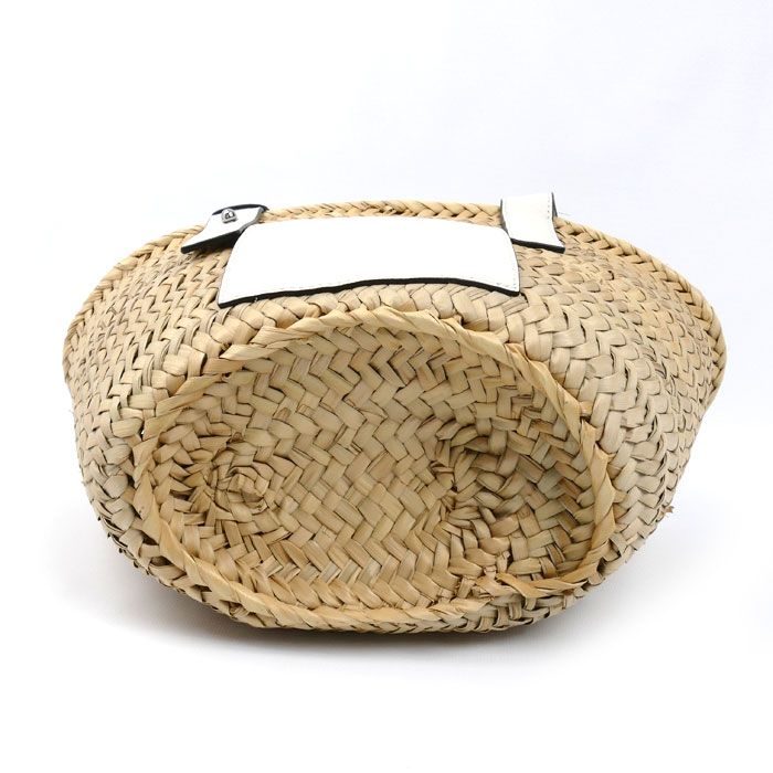 Loewe Basket Bag Small Handbag White Natural