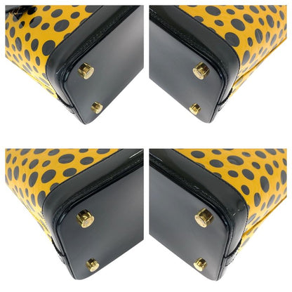 Louis Vuitton Lockit MM Jaune Yellow Black Patent Leather Handbag