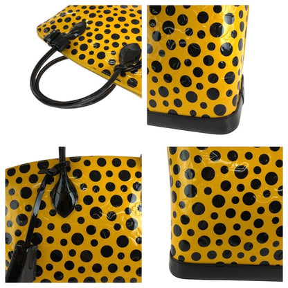Louis Vuitton Lockit MM Jaune Yellow Black Patent Leather Handbag