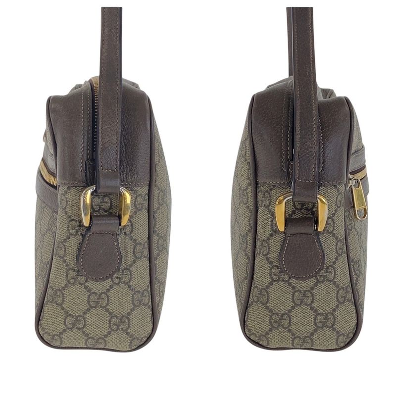 Gucci Sherry Line Ophidia Beige GG Supreme Canvas Leather Shoulder Bag