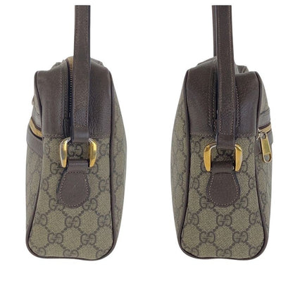 Gucci Sherry Line Ophidia Beige GG Supreme Canvas Leather Shoulder Bag