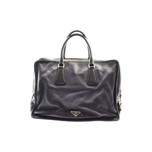 Prada Vitello Daino Leather Briefcase Black Aa
