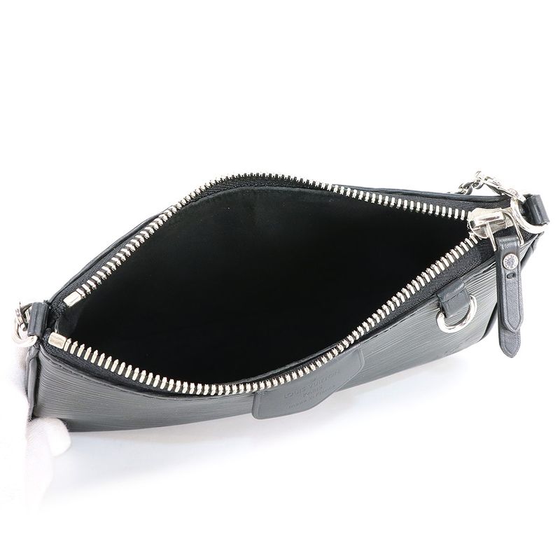 Louis Vuitton Epi Easy Pouch 2-Way Shoulder Bag Leather Noir