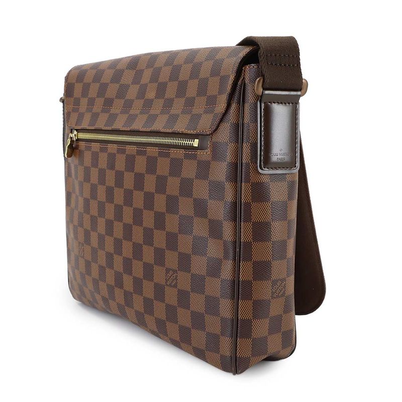 Louis Vuitton Damier District MM Shoulder Bag Ebene