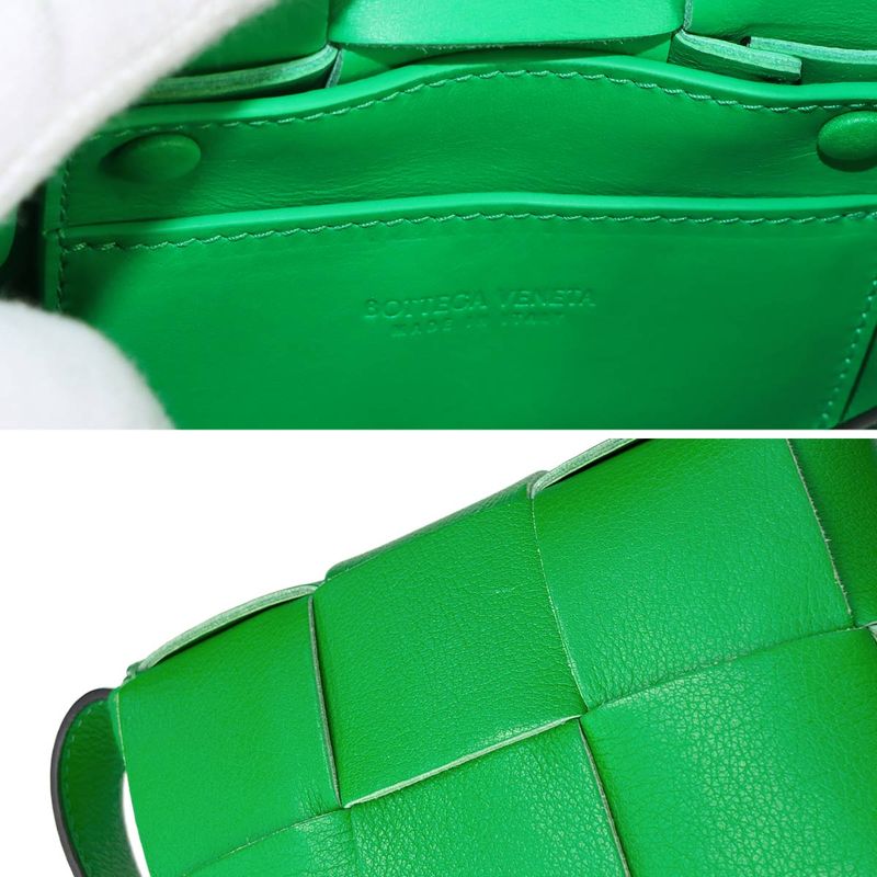 Bottega Veneta Intrecciato Candy Cassette Shoulder Bag Leather Paraquito
