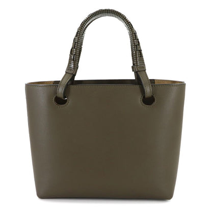 Loewe Anagram Mini 2-Way Tote Shoulder Bag Leather Khaki