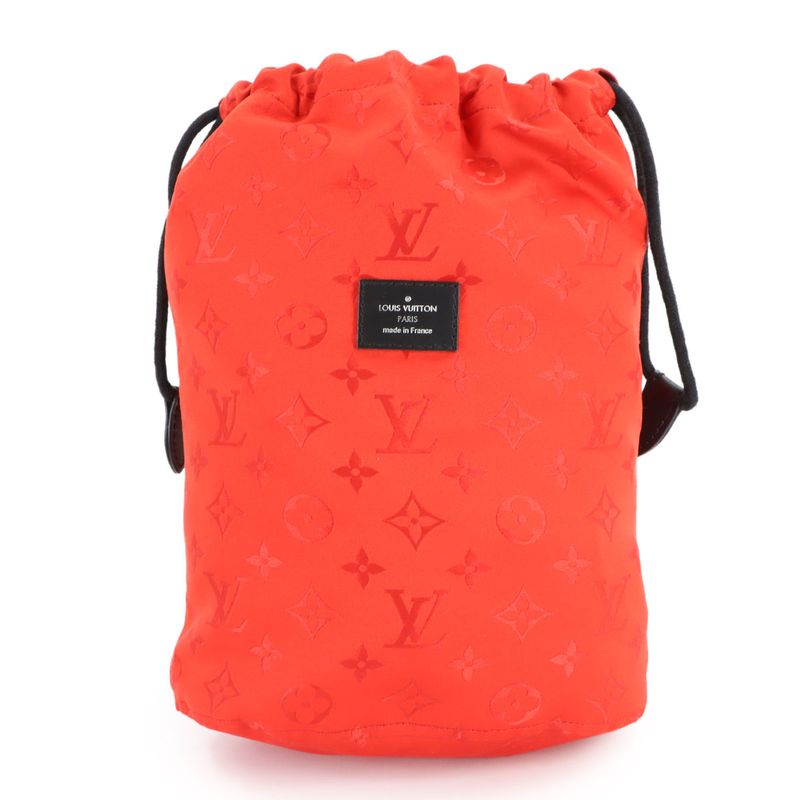 Louis Vuitton Monogram Lace Bucket PM Tote Leather Black