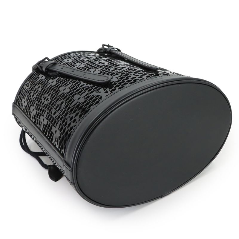 Louis Vuitton Monogram Lace Bucket PM Tote Leather Black