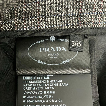Prada Long Skirt Ivory Black Multi