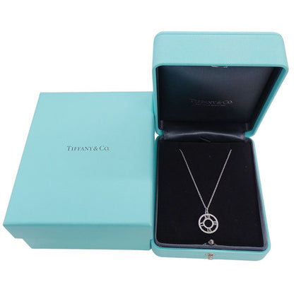 Tiffany & Co Necklace Diamond Atlas Open Medallion White Gold Polished