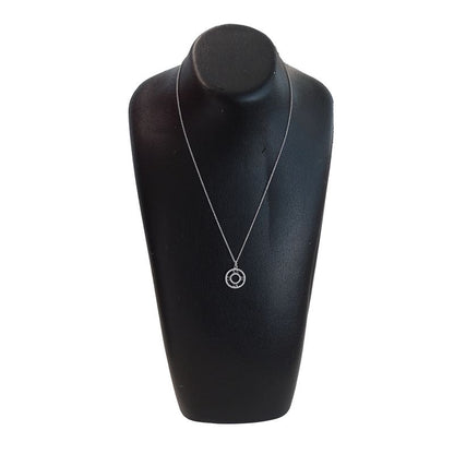 Tiffany & Co Necklace Diamond Atlas Open Medallion White Gold Polished