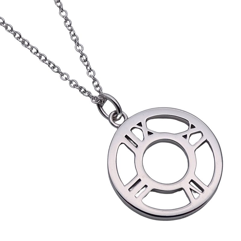 Tiffany & Co Necklace Diamond Atlas Open Medallion White Gold Polished