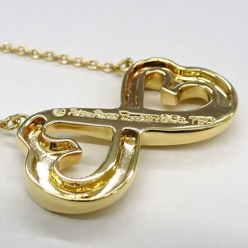 Tiffany & Co Double Loving Heart Necklace Paloma Picasso 18k Yellow Gold
